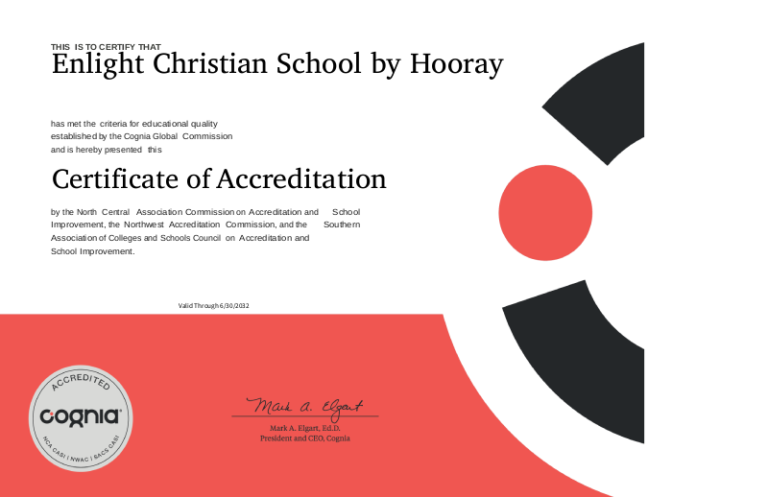 Accreditation at Enlight Christian School